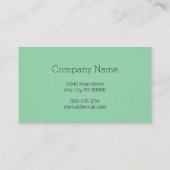 Beruflich Minimalistisch Grainy Green Visitenkarte (Rückseite)