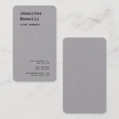 Beruflich Minimalistisch Grau Klassisch Schlicht Visitenkarte (Vorne/Hinten)