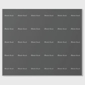 Beruflich Minimalistisch Grau Moderne Kalligraphie Geschenkpapier (Flach)