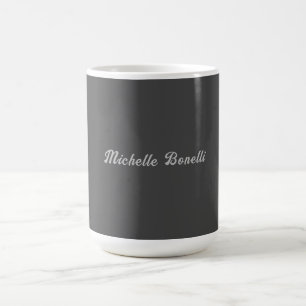 Beruflich Minimalistisch Grau Moderne Kalligraphie Kaffeetasse