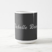 Beruflich Minimalistisch Grau Moderne Kalligraphie Kaffeetasse (Mittel)
