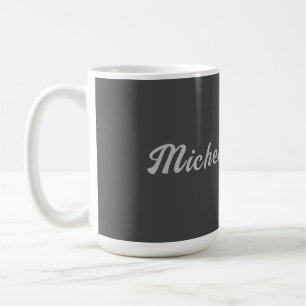 Beruflich Minimalistisch Grau Moderne Kalligraphie Kaffeetasse