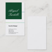 Beruflich-minimalistisch-grüne Handschrift Visitenkarte (Vorne/Hinten)