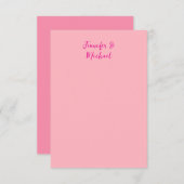 Beruflich-minimalistisch-hellrosa Kalligraphie Begleitkarte (Vorne/Hinten)