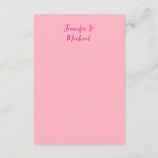 Beruflich-minimalistisch-hellrosa Kalligraphie Begleitkarte (Vorderseite)