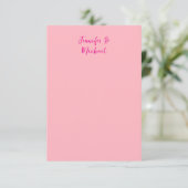 Beruflich-minimalistisch-hellrosa Kalligraphie Begleitkarte (Stehend Vorderseite)