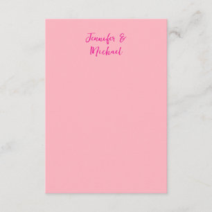 Beruflich-minimalistisch-hellrosa Kalligraphie Begleitkarte