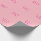 Beruflich-minimalistisch-hellrosa Kalligraphie Geschenkpapier (Ecke)