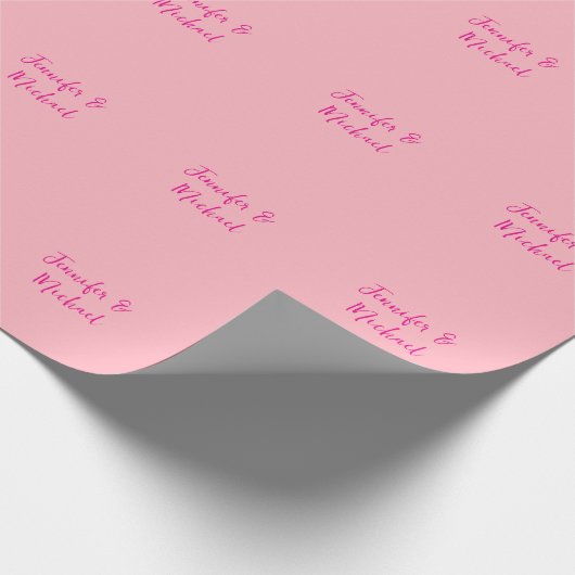 Beruflich-minimalistisch-hellrosa Kalligraphie Geschenkpapier (Ecke)
