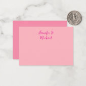 Beruflich-minimalistisch-hellrosa Kalligraphie Mitteilungskarte (Vorderseite/Rückseite Beispiel)