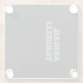 Beruflich minimalistisch kühne moderne Sitte schli Glasuntersetzer (Rückseite)