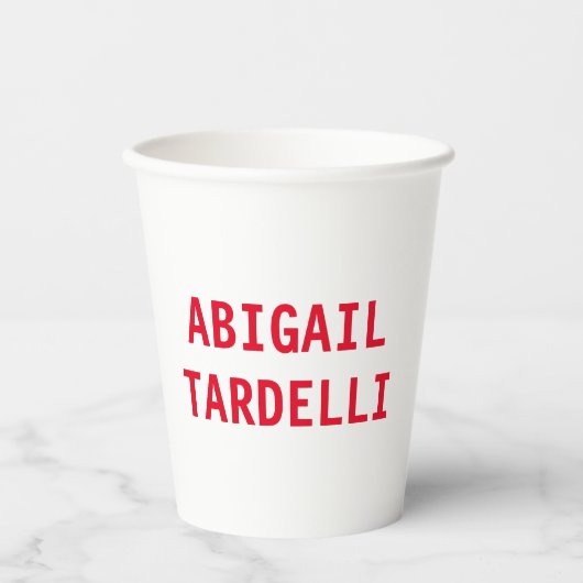 Beruflich minimalistisch kühne moderne Sitte schli Pappbecher (Vorderseite)