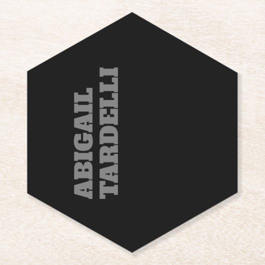 Beruflich minimalistisch kühne moderne Sitte schli Untersetzer (Vorderseite)