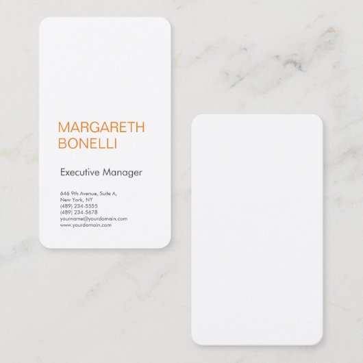 Beruflich minimalistisch kühne Moderne Visitenkarte (Vorne/Hinten)