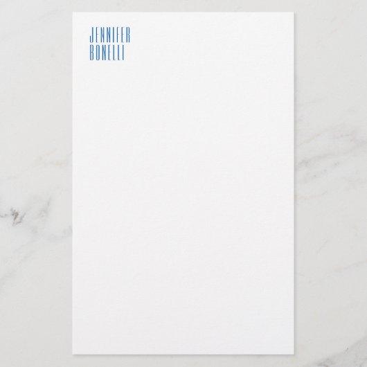 Beruflich-minimalistisch-modern-blau Briefpapier (Vorderseite)
