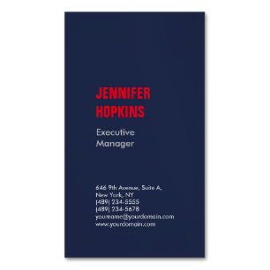 Beruflich-minimalistisch-modern-blau Magnetische Visitenkarte