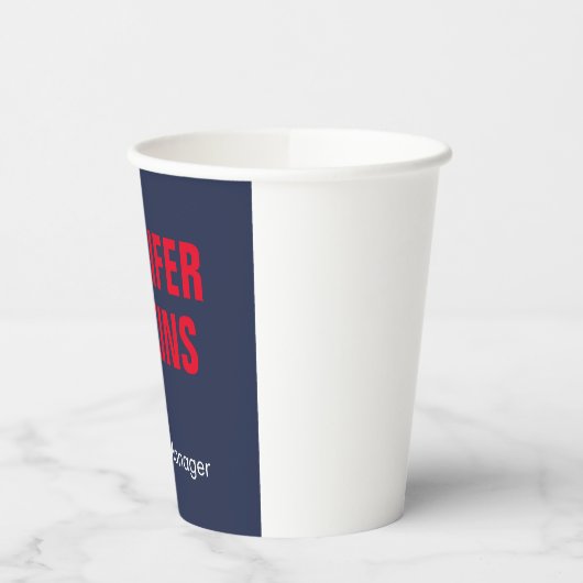 Beruflich-minimalistisch-modern-blau Pappbecher (Links)