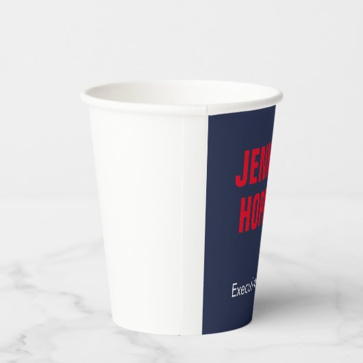 Beruflich-minimalistisch-modern-blau Pappbecher (Rechts)