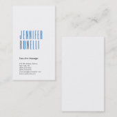 Beruflich-minimalistisch-modern-blau Visitenkarte (Vorne/Hinten)