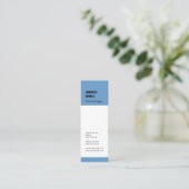 Beruflich-minimalistisch-modern-blau-weiß Mini Visitenkarte (Stehend Vorderseite)