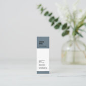 Beruflich-minimalistisch-modern-blau-weiß Mini Visitenkarte (Stehend Vorderseite)