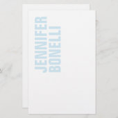 Beruflich-minimalistisch-modern-fett-blau Briefpapier (Vorne/Hinten)