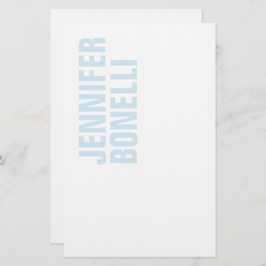 Beruflich-minimalistisch-modern-fett-blau Briefpapier (Vorne/Hinten)