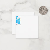 Beruflich-minimalistisch-modern-fett-blau Mitteilungskarte (Vorderseite/Rückseite Beispiel)