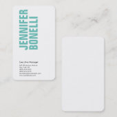 Beruflich-minimalistisch-modern-fett-blau Visitenkarte (Vorne/Hinten)