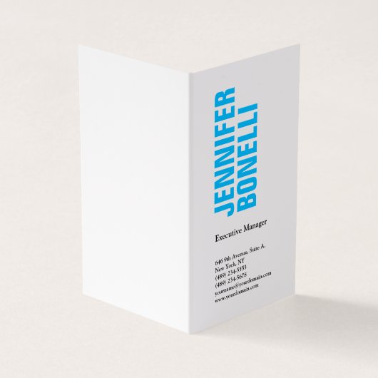 Beruflich-minimalistisch-modern-fett-blau Visitenkarten (Vorderseite)