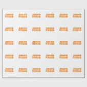 Beruflich-minimalistisch-modern-fett-orange Geschenkpapier (Flach)