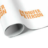 Beruflich-minimalistisch-modern-fett-orange Geschenkpapier (Rolleneckpunkt)