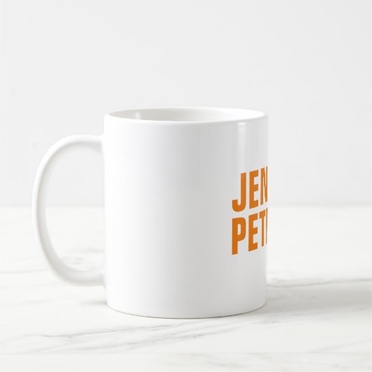Beruflich-minimalistisch-modern-fett-orange Kaffeetasse (Links)