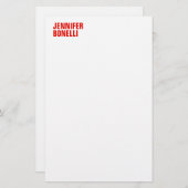 Beruflich-minimalistisch-modern-fett-weiß Briefpapier (Vorne/Hinten)