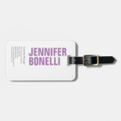 Beruflich-minimalistisch-modern-fett-weiß Gepäckanhänger (Vorderseite horizontal)