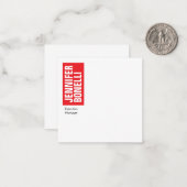 Beruflich-minimalistisch-modern-fett-weiß Mitteilungskarte (Vorderseite/Rückseite Beispiel)