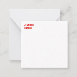 Beruflich-minimalistisch-modern-fett-weiß Mitteilungskarte
