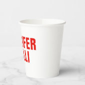 Beruflich-minimalistisch-modern-fett-weiß Pappbecher (Links)