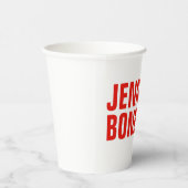 Beruflich-minimalistisch-modern-fett-weiß Pappbecher (Rechts)