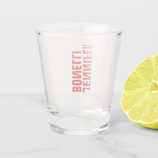 Beruflich-minimalistisch-modern-fett-weiß Schnapsglas (Rückseite)