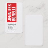 Beruflich-minimalistisch-modern-fett-weiß Visitenkarte (Vorne/Hinten)