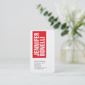 Beruflich-minimalistisch-modern-fett-weiß Visitenkarte (Stehend Vorderseite)