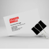 Beruflich-minimalistisch-modern-fett-weiß Visitenkarte