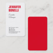 Beruflich-minimalistisch-modern-fett-weiß Visitenkarte (Vorne/Hinten)