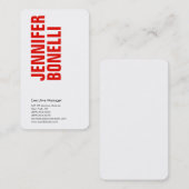 Beruflich-minimalistisch-modern-fett-weiß Visitenkarte (Vorne/Hinten)