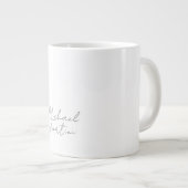 Beruflich-minimalistisch-modern-grau Jumbo-Tasse (Vorderseite Rechts)