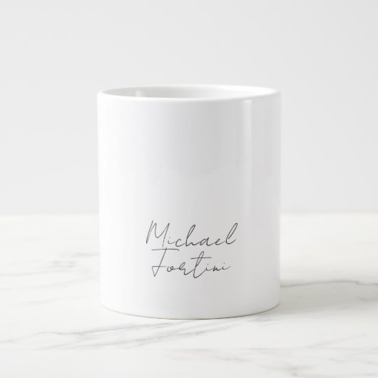 Beruflich-minimalistisch-modern-grau Jumbo-Tasse (Vorderseite)