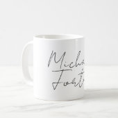 Beruflich-minimalistisch-modern-grau Kaffeetasse (Vorderseite Links)