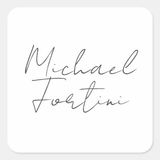 Beruflich-minimalistisch-modern-grau Quadratischer Aufkleber (Vorderseite)