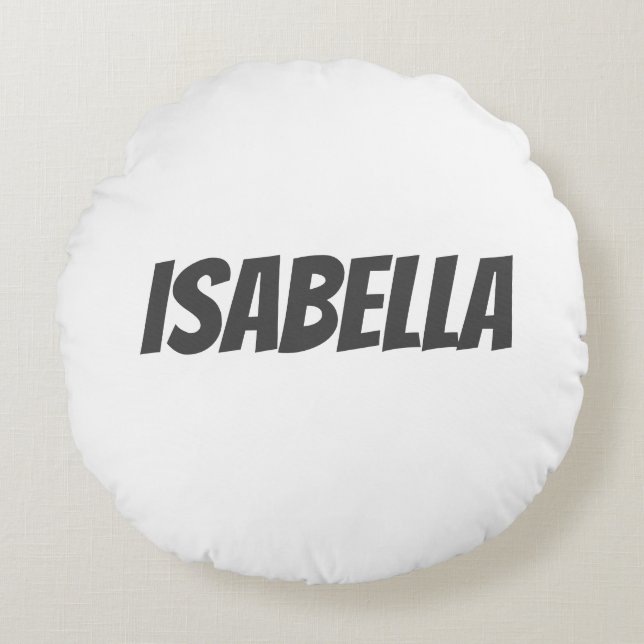 Beruflich-minimalistisch-modern-grau Rundes Kissen (Vorderseite)